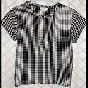 John galt brandy Melville gingham crop short sleeve tee